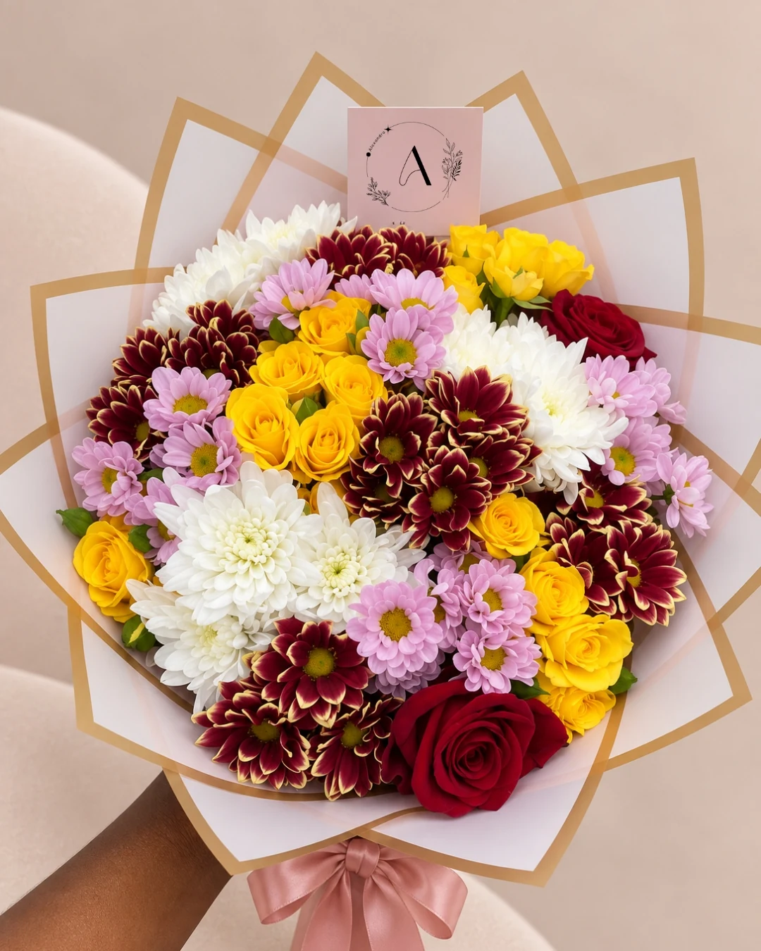 Mixed floral arrangement
