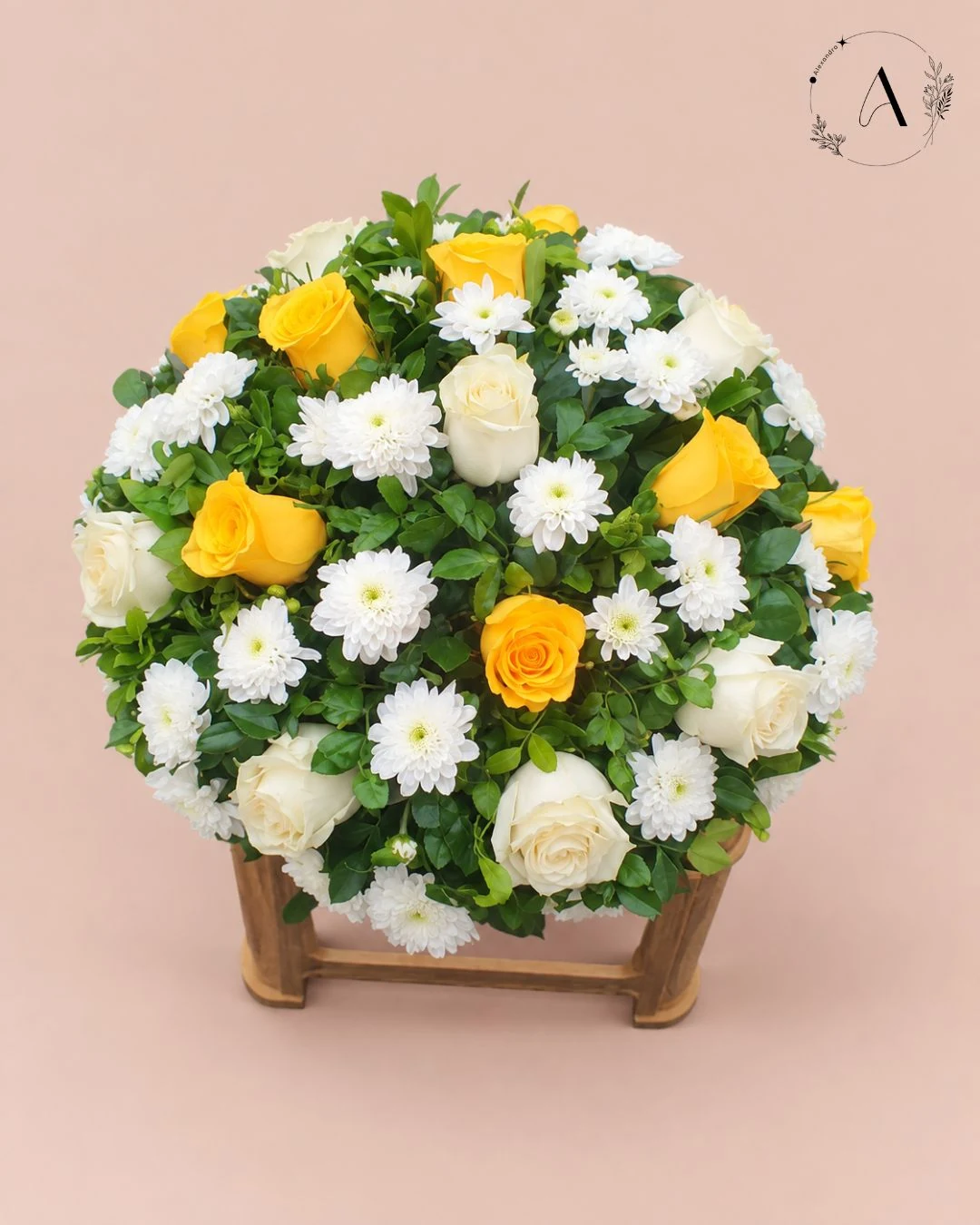 Floral wreath arrangement