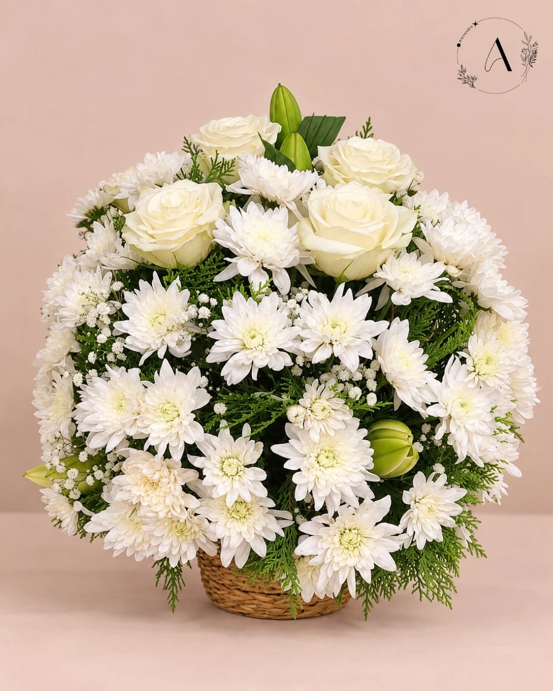 Floral wreath arrangement